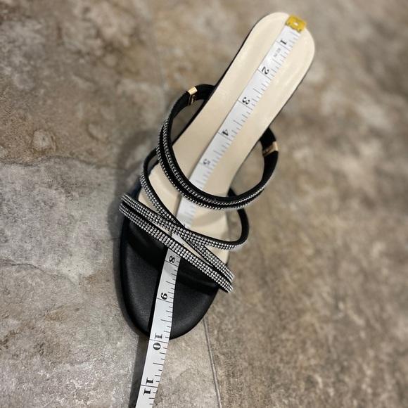 Elegant Black Rhinestone Stiletto Heels - Picture 8 of 8